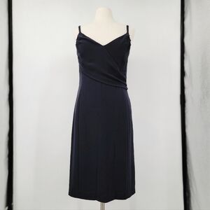 MaxMara LBD Black Dress Women's 10 Minimalist Elegant Sheath Knee Length